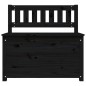 Panca Nera 80x41x77 cm in Legno Massello di Pino