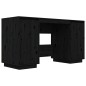 Scrivania Nera 140x50x75 cm in Legno Massello di Pino Scrivania Nera 140x50x75 cm in Legno Massello di Pino