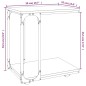 Tavolino con Ruote Nero 50x35x55,5 cm in Legno Multistrato