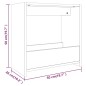 Tavolino Rovere Fumo 50x26x50 cm in Legno Multistrato Tavolino Rovere Fumo 50x26x50 cm in Legno Multistrato