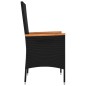 Sedie da Giardino con Cuscini 2 pz in Polyrattan Nere Sedie da Giardino con Cuscini 2 pz in Polyrattan Nere