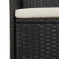 Sedie da Giardino con Cuscini 2 pz in Polyrattan Nere Sedie da Giardino con Cuscini 2 pz in Polyrattan Nere