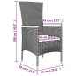 Sedie da Giardino con Cuscini 2 pz in Polyrattan Nere Sedie da Giardino con Cuscini 2 pz in Polyrattan Nere