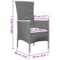 vidaXL Sedie da Giardino con Cuscini 2 pz in Polyrattan Grigie