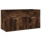 vidaXL Set Mobili da Bagno 2 pz Rovere Fumo in Legno Multistrato vidaXL Set Mobili da Bagno 2 pz Rovere Fumo in Legno Multistrato
