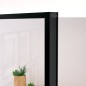 Porta Interna Nera 76x201,5cm Vetro Temperato Alluminio Sottile Porta Interna Nera 76x201,5cm Vetro Temperato Alluminio Sottile