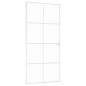 Porta Interna Bianca 93x201,5cm Vetro Temperato Alluminio Slim Porta Interna Bianca 93x201,5cm Vetro Temperato Alluminio Slim