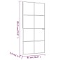 Porta Interna Bianca 93x201,5cm Vetro Temperato Alluminio Slim Porta Interna Bianca 93x201,5cm Vetro Temperato Alluminio Slim