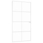 vidaXL Porta Interna Bianca 102x201,5cm Vetro Temperato Alluminio Slim vidaXL Porta Interna Bianca 102x201,5cm Vetro Temperato Alluminio Slim