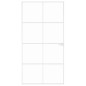 vidaXL Porta Interna Bianca 102x201,5cm Vetro Temperato Alluminio Slim vidaXL Porta Interna Bianca 102x201,5cm Vetro Temperato Alluminio Slim