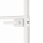 vidaXL Porta Interna Bianca 102x201,5cm Vetro Temperato Alluminio Slim vidaXL Porta Interna Bianca 102x201,5cm Vetro Temperato Alluminio Slim
