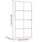 vidaXL Porta Interna Bianca 102x201,5cm Vetro Temperato Alluminio Slim vidaXL Porta Interna Bianca 102x201,5cm Vetro Temperato Alluminio Slim
