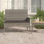 vidaXL Panca da Giardino a 2 Posti con Cuscini in Polyrattan Grigio vidaXL Panca da Giardino a 2 Posti con Cuscini in Polyrattan Grigio