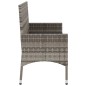 vidaXL Panca da Giardino a 2 Posti con Cuscini in Polyrattan Grigio vidaXL Panca da Giardino a 2 Posti con Cuscini in Polyrattan Grigio