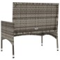 vidaXL Panca da Giardino a 2 Posti con Cuscini in Polyrattan Grigio vidaXL Panca da Giardino a 2 Posti con Cuscini in Polyrattan Grigio
