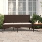 Panca da Giardino a 3 Posti con Cuscini in Polyrattan Marrone Panca da Giardino a 3 Posti con Cuscini in Polyrattan Marrone