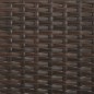 Panca da Giardino a 3 Posti con Cuscini in Polyrattan Marrone Panca da Giardino a 3 Posti con Cuscini in Polyrattan Marrone