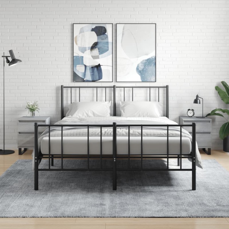 vidaXL Comodini 2pz Grigio Sonoma 40x35x50 cm in Legno Multistrato vidaXL Comodini 2pz Grigio Sonoma 40x35x50 cm in Legno Multistrato