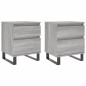 vidaXL Comodini 2pz Grigio Sonoma 40x35x50 cm in Legno Multistrato vidaXL Comodini 2pz Grigio Sonoma 40x35x50 cm in Legno Multistrato