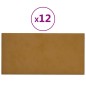 Pannelli Murali 12 pz Marroni 30x15 cm Velluto 0,54 m² Pannelli Murali 12 pz Marroni 30x15 cm Velluto 0,54 m²