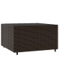 Tavolino Quadrato da Giardino Marrone 50x50x30cm in Polyrattan Tavolino Quadrato da Giardino Marrone 50x50x30cm in Polyrattan