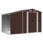 vidaXL Capanno da Giardino Marrone 277x192,5x179 cm in Acciaio Zincato vidaXL Capanno da Giardino Marrone 277x192,5x179 cm in Acciaio Zincato