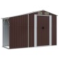 vidaXL Capanno da Giardino Marrone 277x192,5x179 cm in Acciaio Zincato vidaXL Capanno da Giardino Marrone 277x192,5x179 cm in Acciaio Zincato