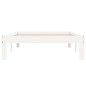 vidaXL Giroletto Bianco 75x190cm Legno Massello Pino 2FT6 Small Single vidaXL Giroletto Bianco 75x190cm Legno Massello Pino 2FT6 Small Single