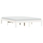 vidaXL Giroletto Bianco 135x190 cm Legno Massello di Pino 4FT6 Double vidaXL Giroletto Bianco 135x190 cm Legno Massello di Pino 4FT6 Double