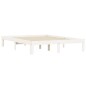 vidaXL Giroletto Bianco 135x190 cm Legno Massello di Pino 4FT6 Double vidaXL Giroletto Bianco 135x190 cm Legno Massello di Pino 4FT6 Double