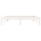 vidaXL Giroletto Bianco 135x190 cm Legno Massello di Pino 4FT6 Double vidaXL Giroletto Bianco 135x190 cm Legno Massello di Pino 4FT6 Double