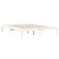vidaXL Giroletto Bianco 135x190 cm Legno Massello di Pino 4FT6 Double vidaXL Giroletto Bianco 135x190 cm Legno Massello di Pino 4FT6 Double