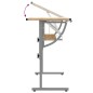 Scrivania Sonoma e Grigio 110x53x(58-87) cm Multistrato Acciaio Scrivania Sonoma e Grigio 110x53x(58-87) cm Multistrato Acciaio