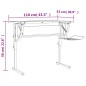 Scrivania Sonoma e Grigio 110x53x(58-87) cm Multistrato Acciaio Scrivania Sonoma e Grigio 110x53x(58-87) cm Multistrato Acciaio