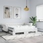 vidaXL Divano Letto con Letto Estraibile Bianco 90x200cm in Similpelle vidaXL Divano Letto con Letto Estraibile Bianco 90x200cm in Similpelle