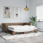 vidaXL Divano Letto Estraibile Materassi Cappuccino 90x200 Similpelle vidaXL Divano Letto Estraibile Materassi Cappuccino 90x200 Similpelle