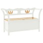 Panca Bianca 107x45x75,5 cm Legno Massello di Abete