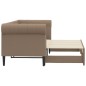 vidaXL Divano Letto Estraibile Cappuccino 90x200 cm in Similpelle vidaXL Divano Letto Estraibile Cappuccino 90x200 cm in Similpelle