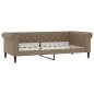 vidaXL Divano Letto Estraibile Cappuccino 90x200 cm in Similpelle vidaXL Divano Letto Estraibile Cappuccino 90x200 cm in Similpelle