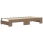 vidaXL Divano Letto Estraibile Cappuccino 90x200 cm in Similpelle vidaXL Divano Letto Estraibile Cappuccino 90x200 cm in Similpelle