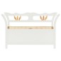 Panca Bianca 107x45x75,5 cm Legno Massello di Abete