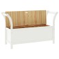 Panca Bianca 107x45x75,5 cm Legno Massello di Abete