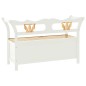 Panca Bianca 107x45x75,5 cm Legno Massello di Abete