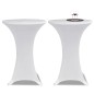 vidaXL Coperture Verticali per Tavolo 4 pz Ø70 cm Bianco Elastico vidaXL Coperture Verticali per Tavolo 4 pz Ø70 cm Bianco Elastico