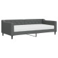 vidaXL Divano Letto con Materasso Grigio Scuro 90x200 cm in Tessuto