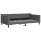 vidaXL Divano Letto con Materasso Grigio Scuro 100x200 cm in Tessuto vidaXL Divano Letto con Materasso Grigio Scuro 100x200 cm in Tessuto