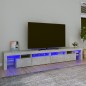 vidaXL Mobile Porta TV con Luci LED Grigio Cemento 260x36,5x40 cm vidaXL Mobile Porta TV con Luci LED Grigio Cemento 260x36,5x40 cm