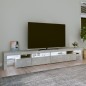 vidaXL Mobile Porta TV con Luci LED Grigio Cemento 260x36,5x40 cm vidaXL Mobile Porta TV con Luci LED Grigio Cemento 260x36,5x40 cm