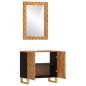 vidaXL Set Mobili da Bagno 2pz Marrone e Nero Legno Massello di Mango vidaXL Set Mobili da Bagno 2pz Marrone e Nero Legno Massello di Mango