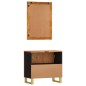vidaXL Set Mobili da Bagno 2pz Marrone e Nero Legno Massello di Mango vidaXL Set Mobili da Bagno 2pz Marrone e Nero Legno Massello di Mango